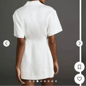 4SI3NNA Lorenzo Short Sleeve Belted Blazer Dress Jacket